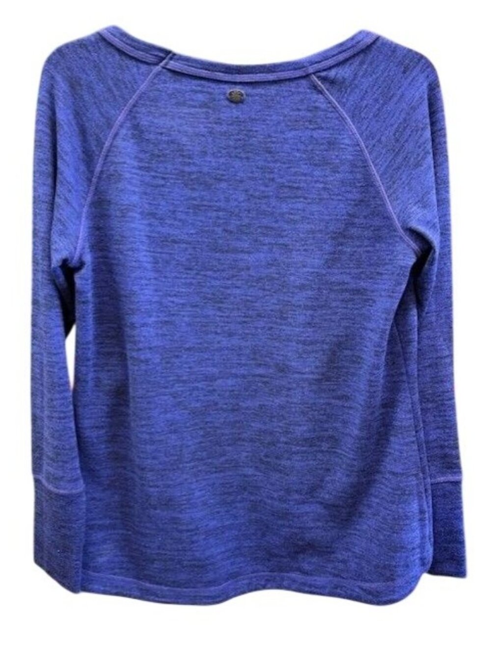 Athleta Heathered Long Sleeve Pullover Top In Purple Womens Size M - Picture 2 of 4